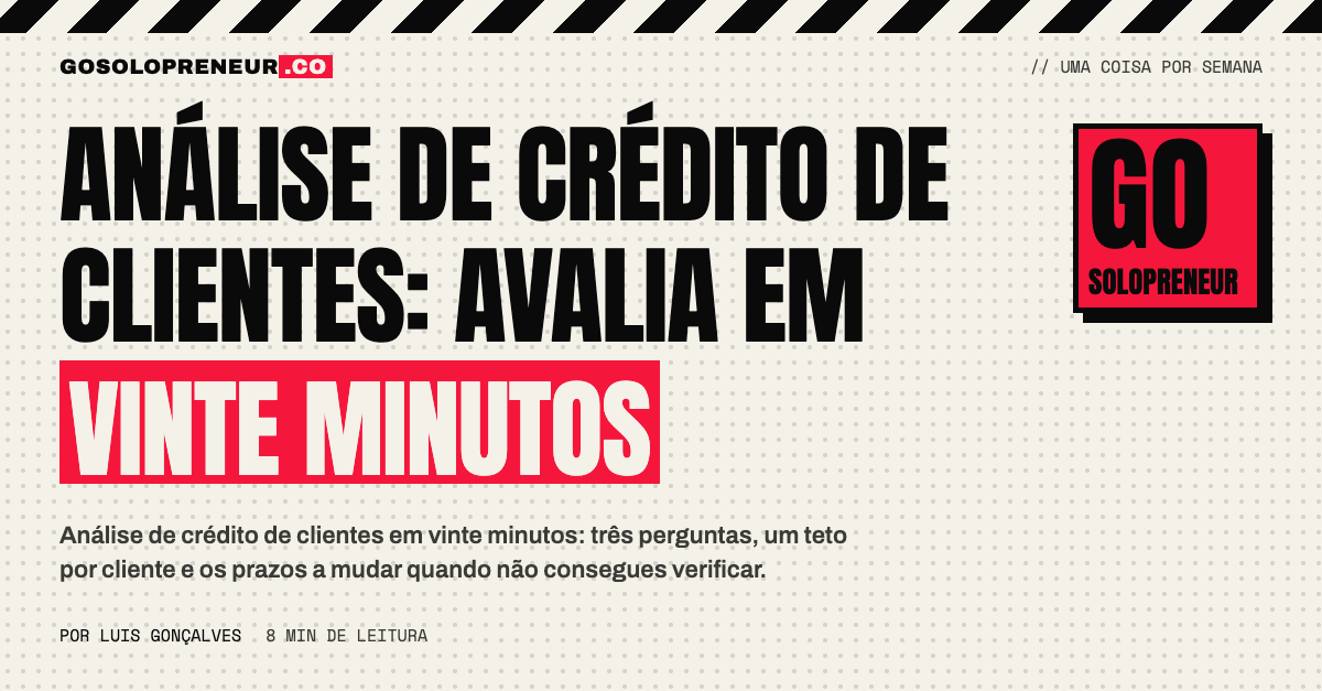 Análise de crédito de clientes: avaliar um cliente em vinte minutos