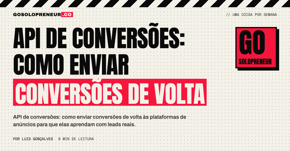 Servidor enviando conversões de volta à plataforma de anúncios pela API de conversões