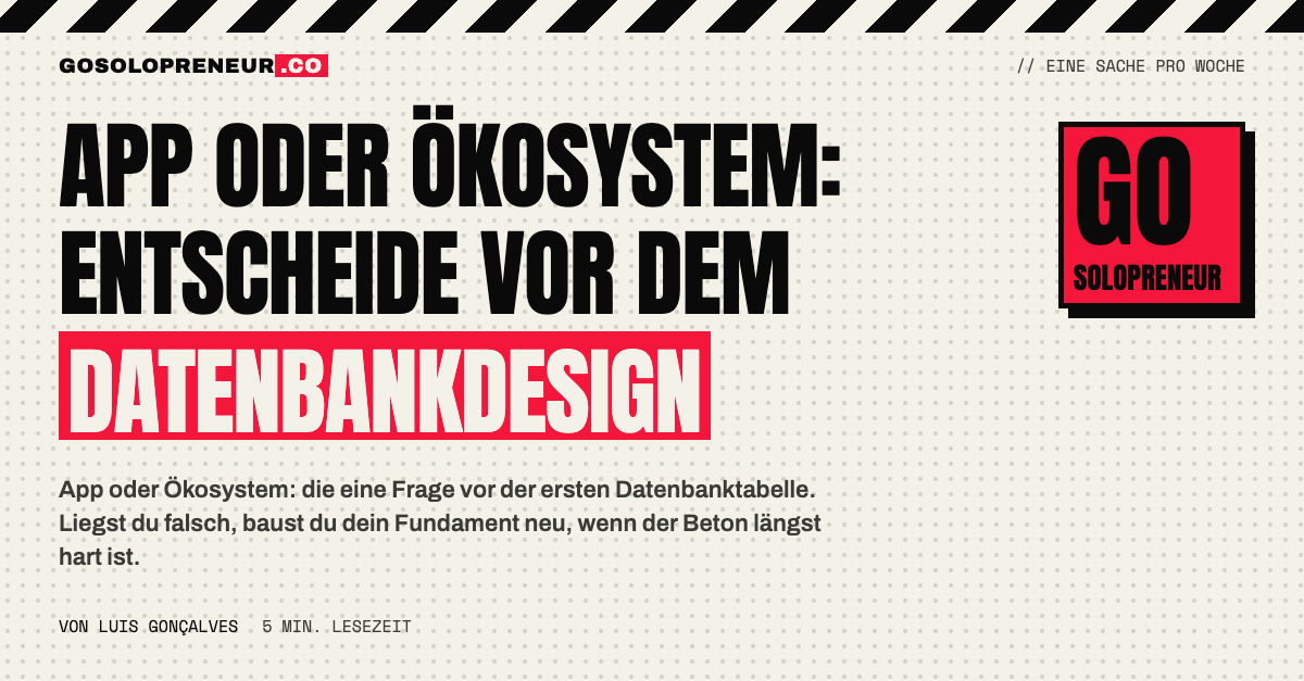 App oder Ökosystem: Gartenhäuschen-Fundament versus Fundament eines Mehrfamilienhauses