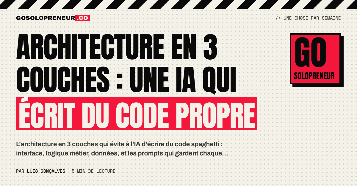 Schéma de l'architecture en 3 couches : composants, services et couche de données empilés comme trois étages