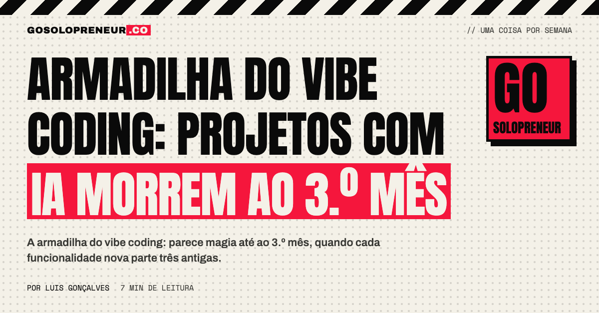 Armadilha do vibe coding: projetos com IA morrem ao 3.º mês