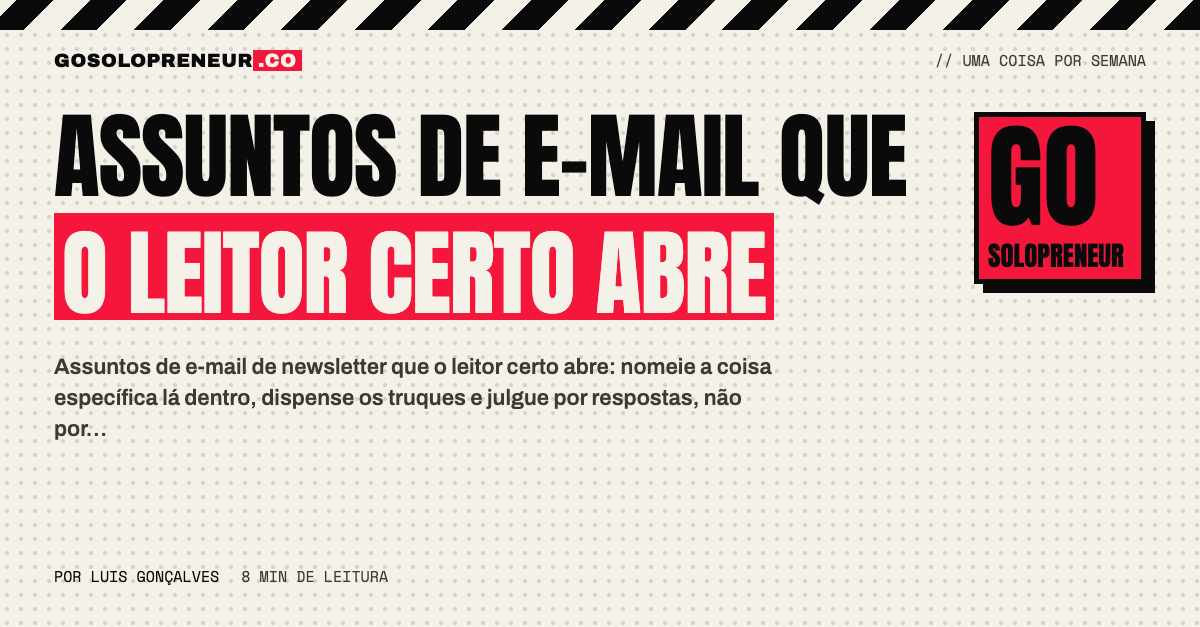 Caixa de entrada com assuntos de e-mail claros e específicos