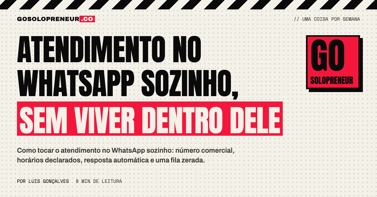 Caixa de entrada do WhatsApp com a contagem de não lidas zerada: atendimento no WhatsApp sem viver dentro dele