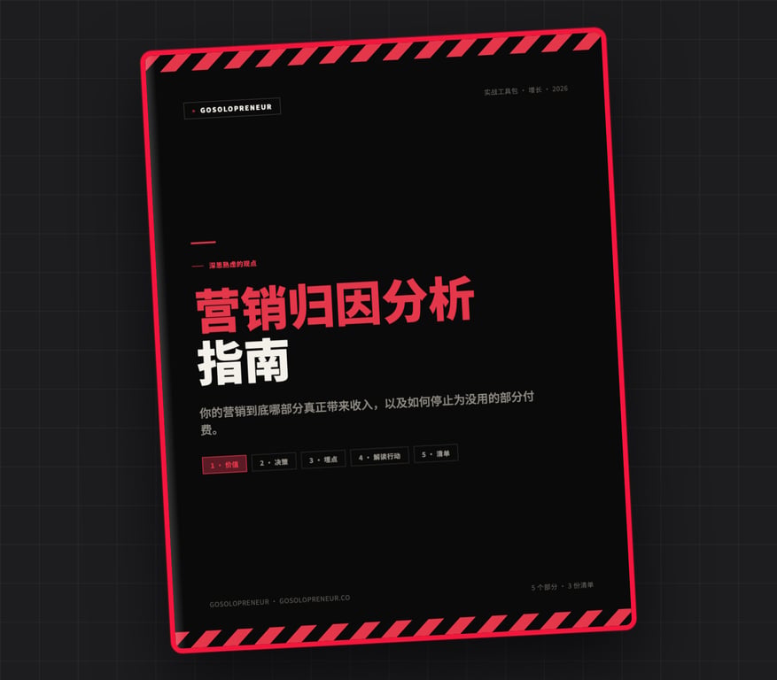 营销归因分析指南:The Attribution Playbook，免费指南封面