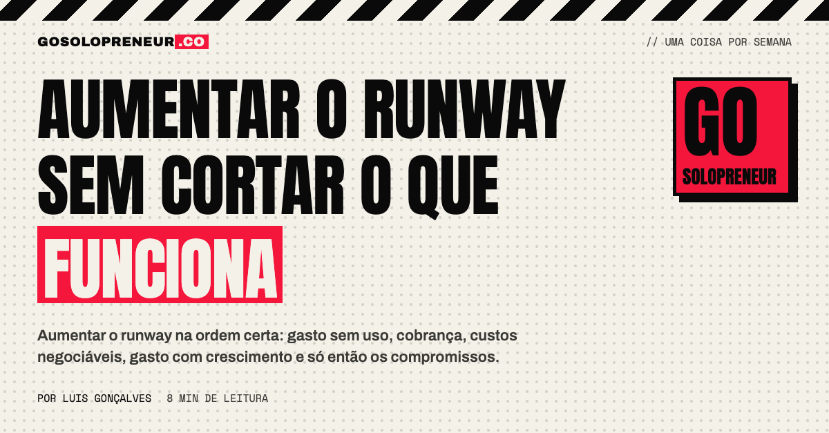 Aumentar o runway sem cortar o que funciona: a escada de cinco degraus