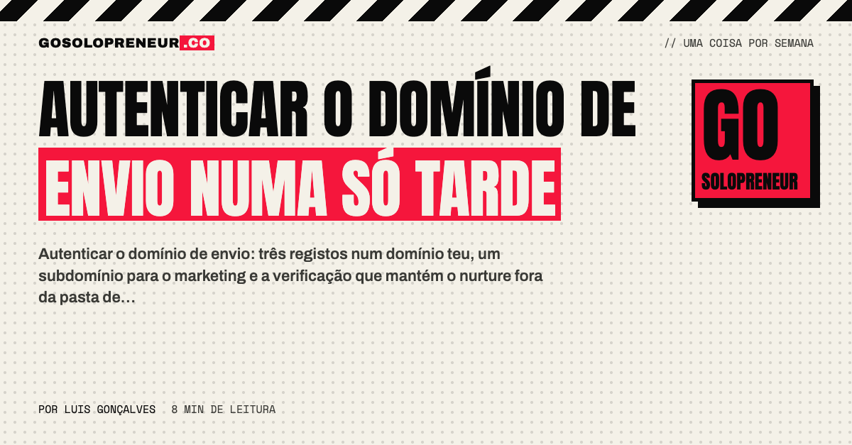 Selo de cera num envelope ao lado de três registos de domínio, SPF, DKIM e DMARC, marcados como verificados