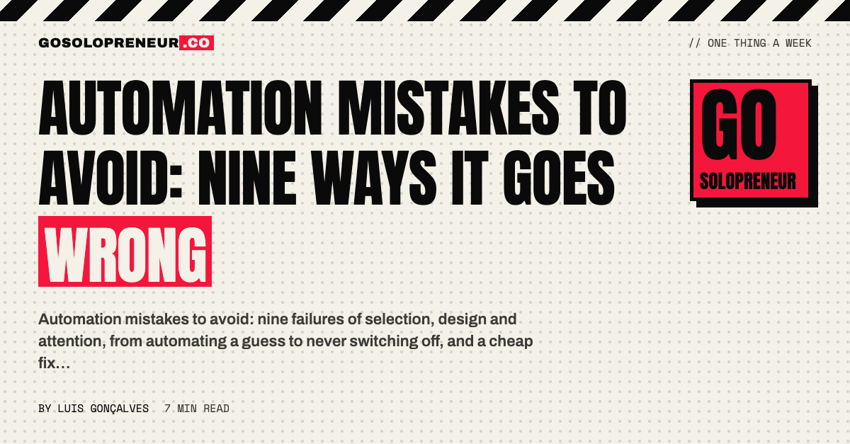 Automation Mistakes to Avoid: Nine Ways It Goes Wrong