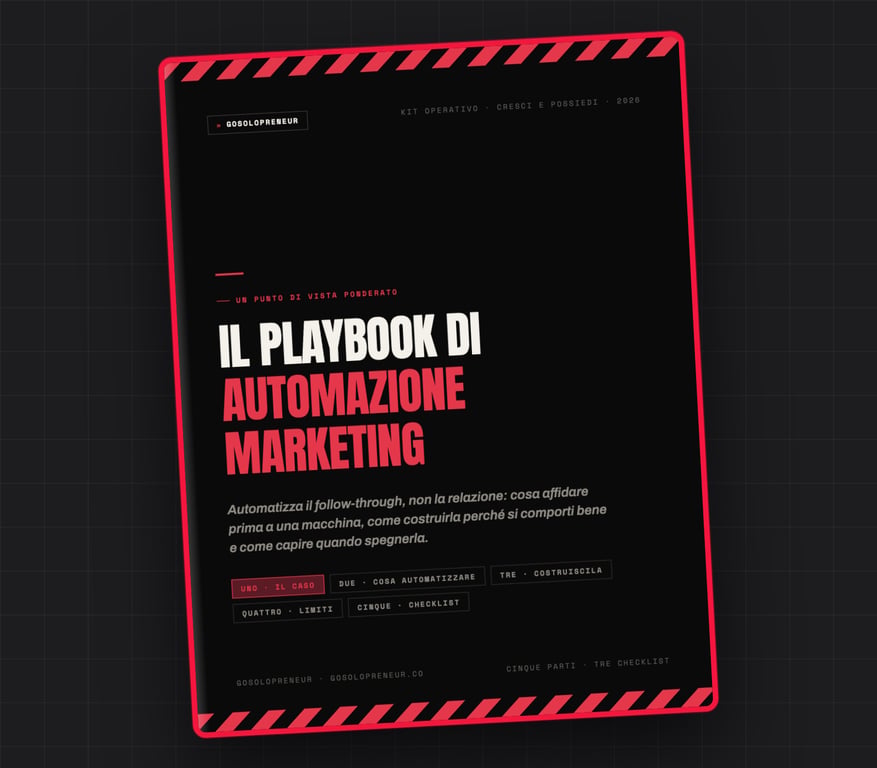 Il Playbook di Automazione Marketing, copertina della guida gratuita