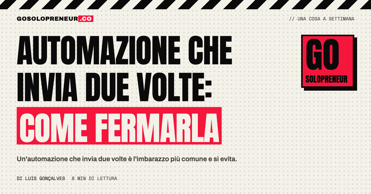 Una persona che riceve due volte la stessa email da un'automazione