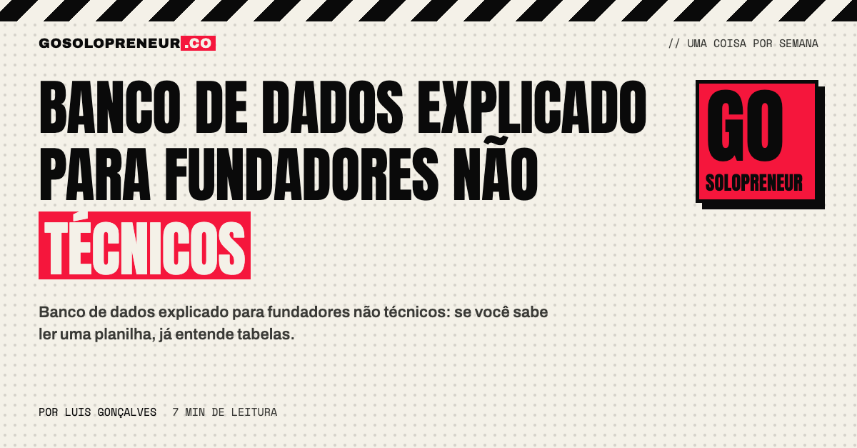 Banco de dados explicado para fundadores não técnicos