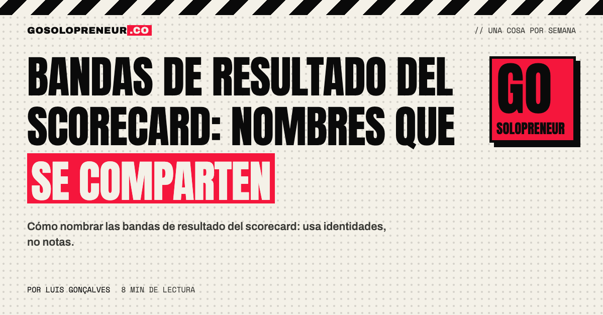 Nombres de bandas de resultado de un scorecard en una escalera de identidades
