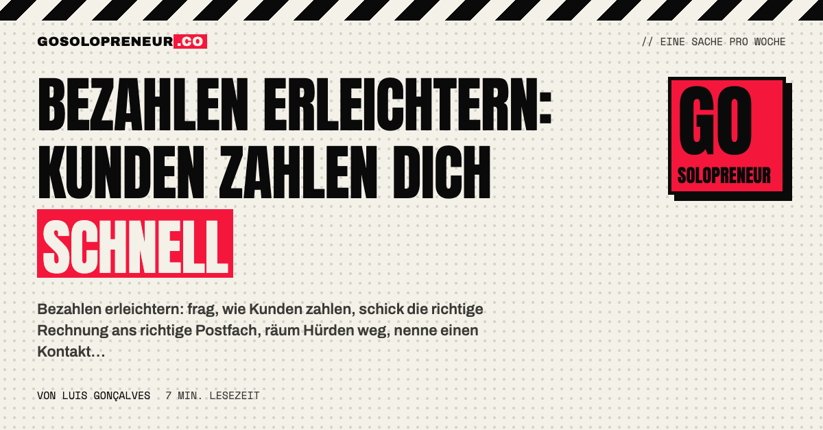Bezahlen erleichtern: Checkliste mit Rechnung, Verwendungszweck und Ansprechpartner für Kunden