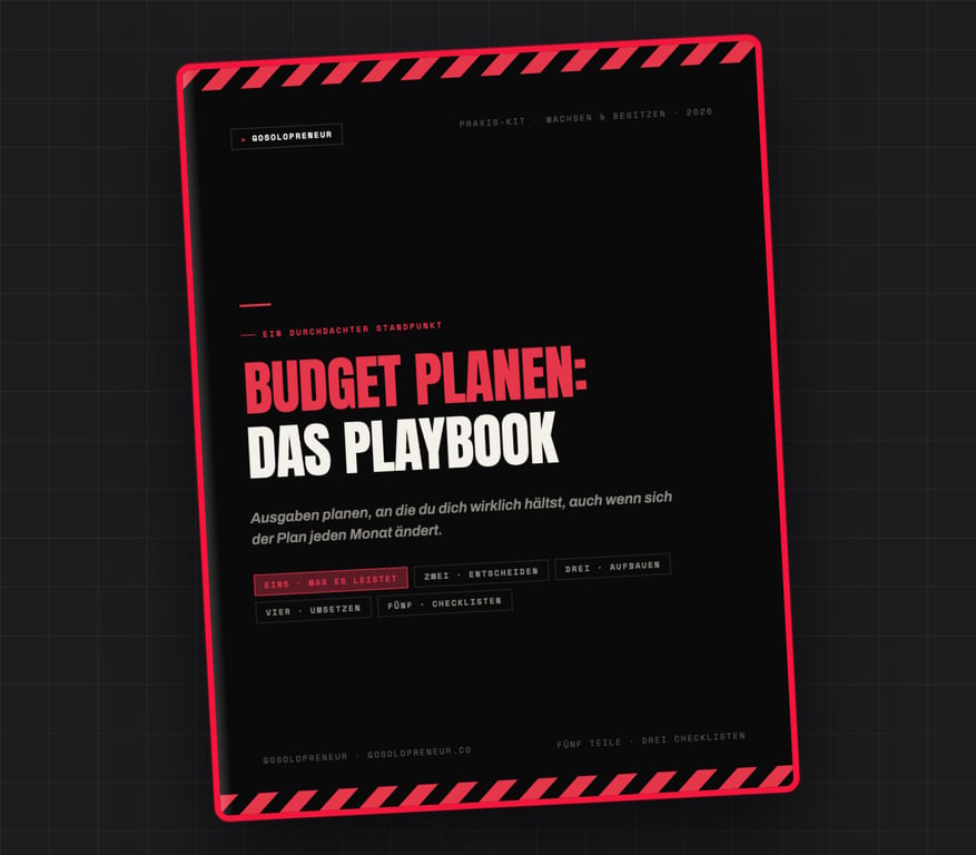 Budget planen: Das Playbook, Cover des kostenlosen Leitfadens