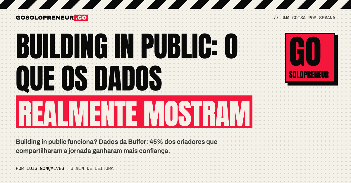 Building in public: o que os dados realmente mostram