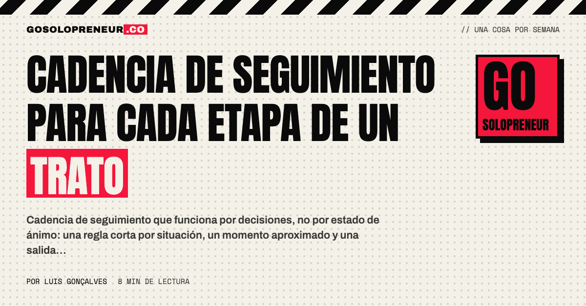 Calendario con recordatorios de seguimiento para cada etapa de un trato