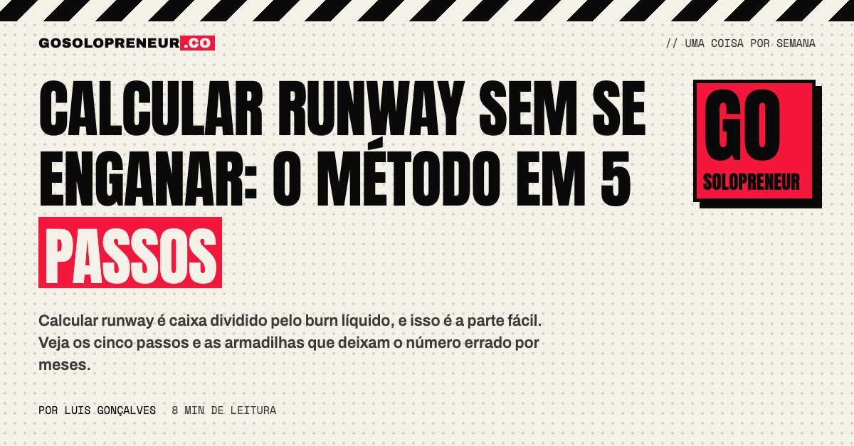 Calcular runway sem se enganar: cinco passos e as armadilhas de cada número