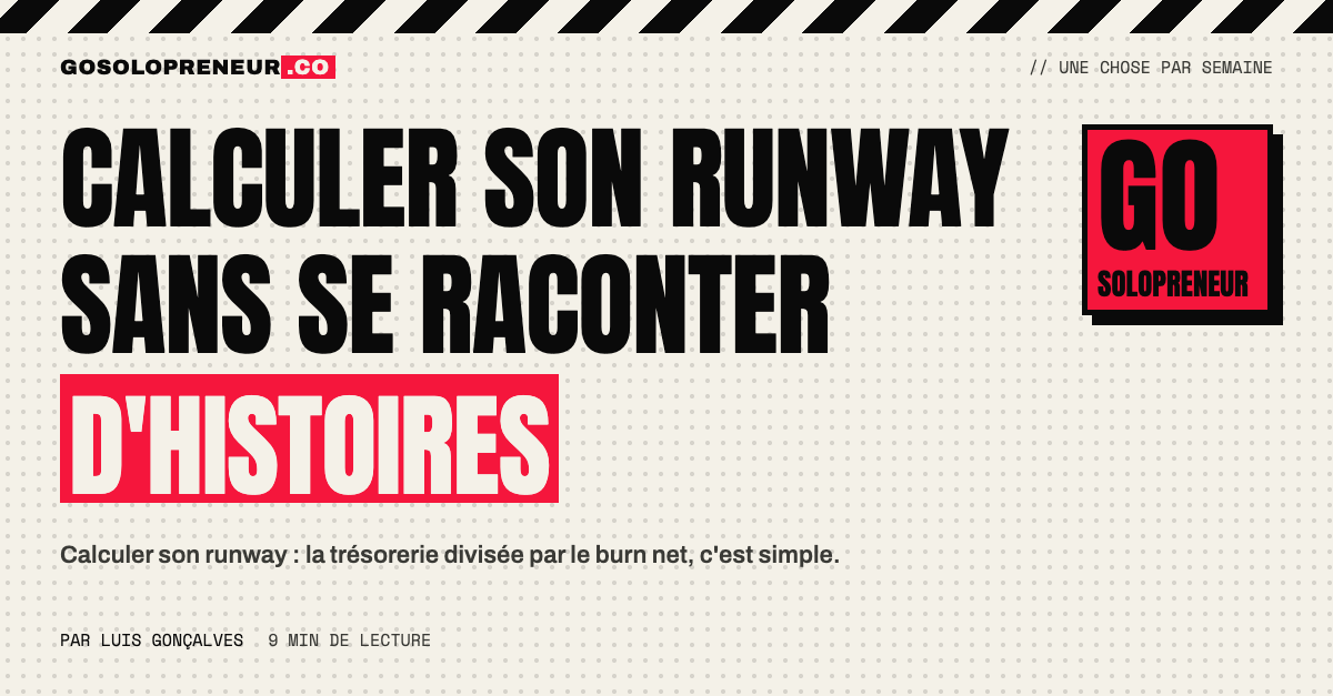 Calculer son runway : un solde bancaire, une calculatrice et un calendrier d'échéances