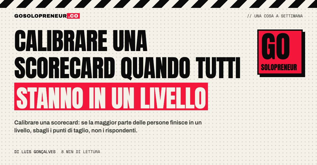 Una scorecard calibrata con le persone distribuite su tutti i livelli