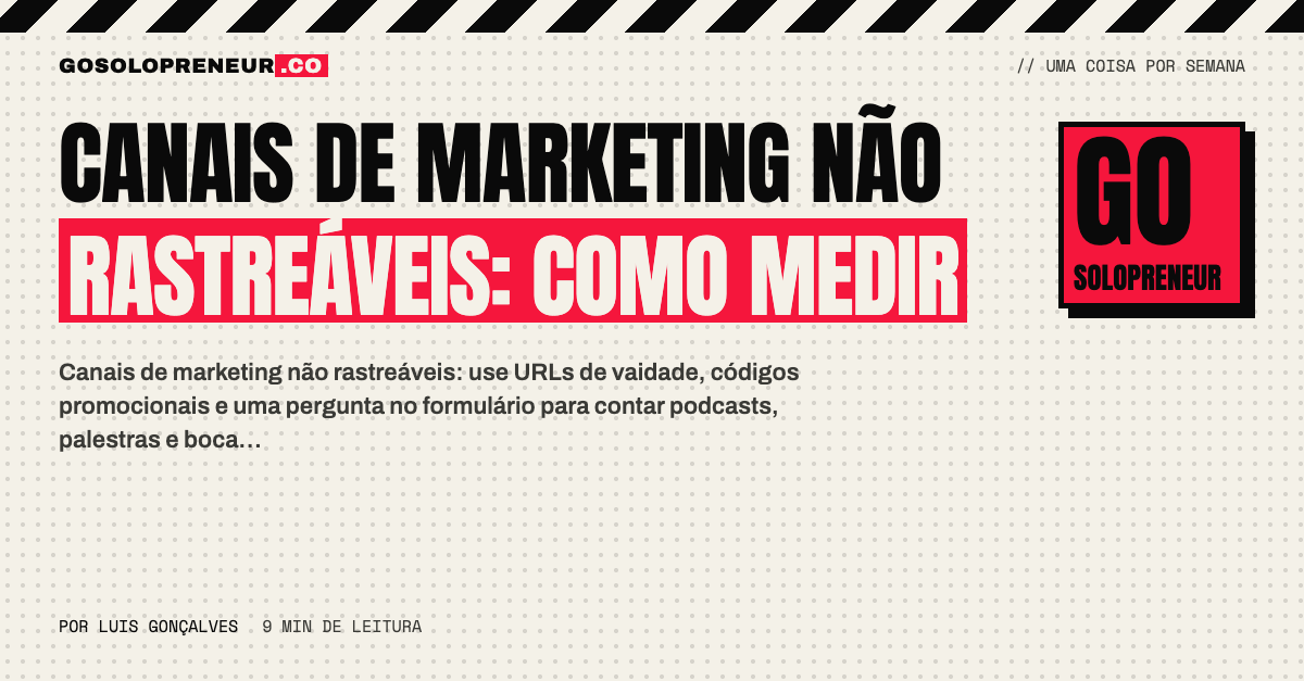 Como medir canais de marketing não rastreáveis com URL de vaidade e código promocional