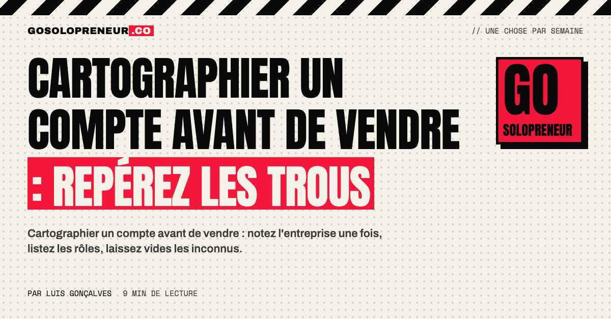 Cartographier un compte : une carte d'entreprise avec des rôles vides à remplir