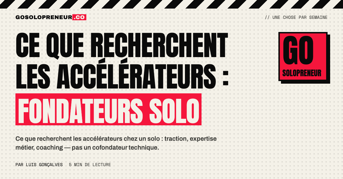 Ce que recherchent les accélérateurs : un fondateur solo face à un jury