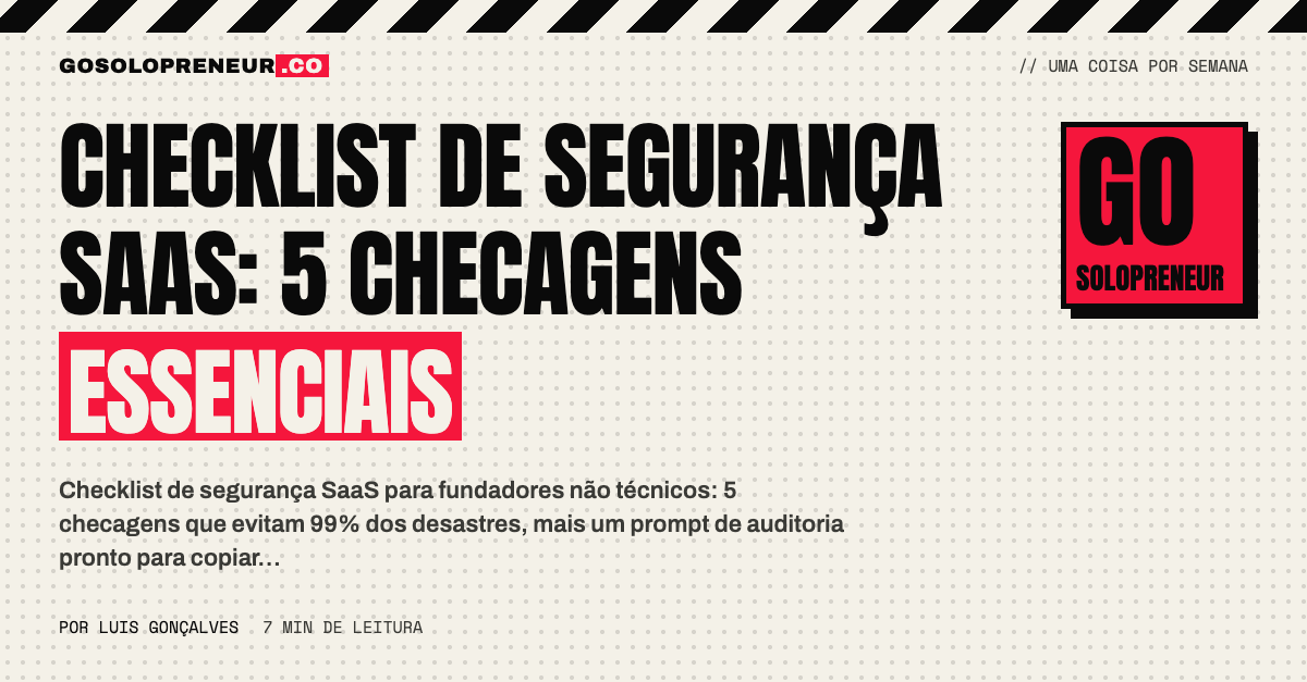 Checklist de segurança SaaS: 5 checagens essenciais