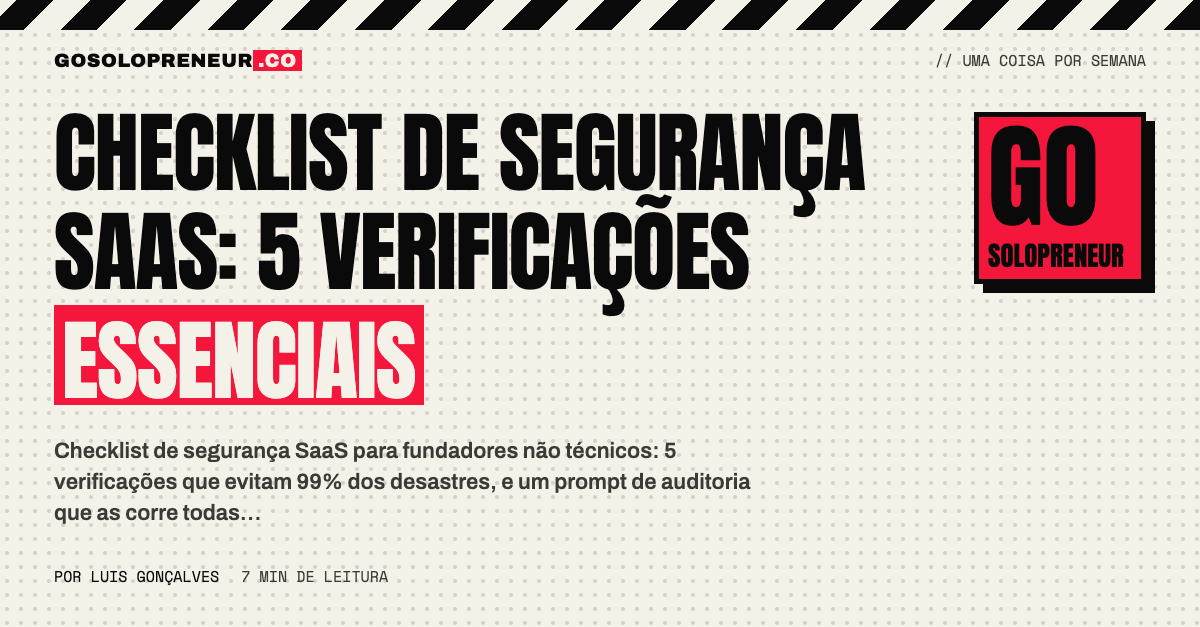 Checklist de segurança SaaS: 5 verificações essenciais