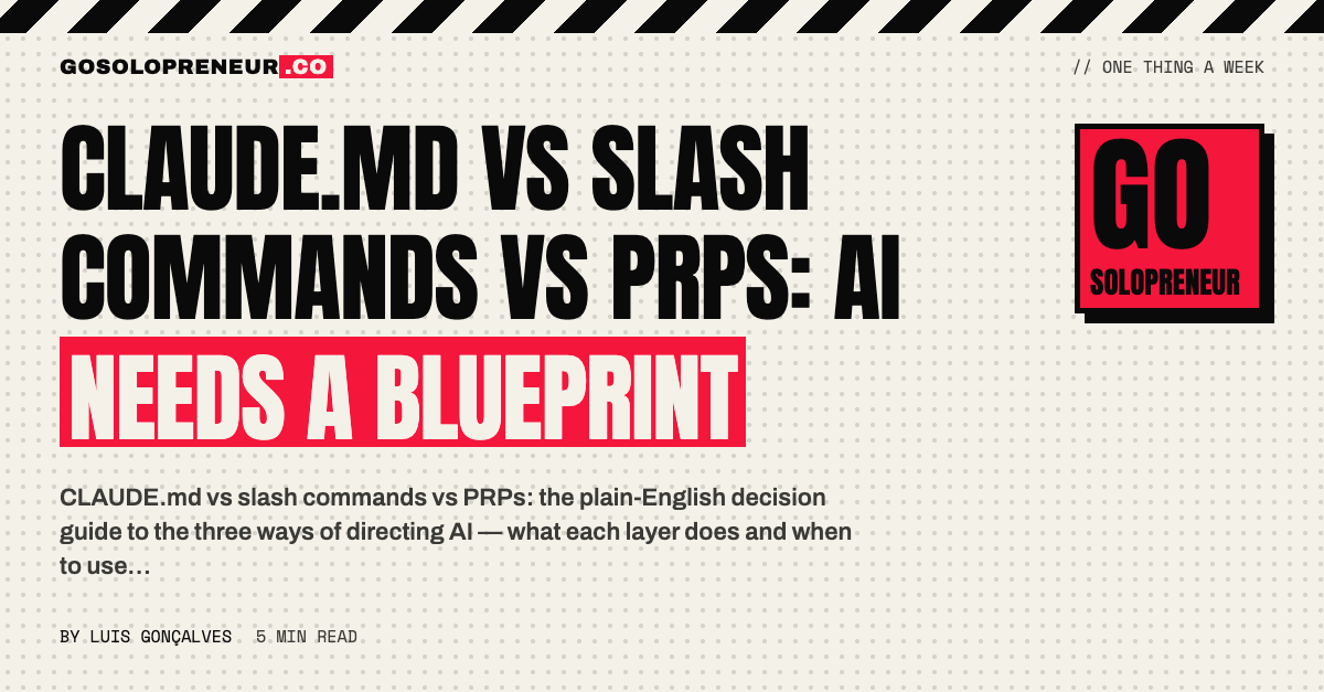 CLAUDE.md vs Slash Commands vs PRPs: AI Needs a Blueprint