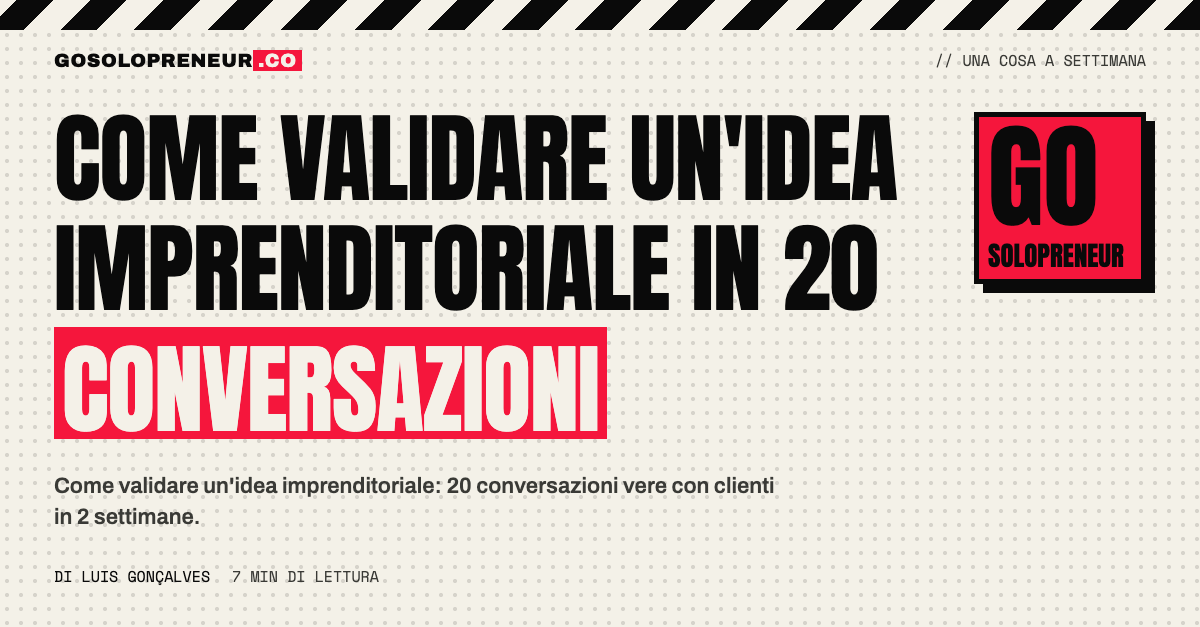 Come validare un'idea imprenditoriale: un founder intervista un potenziale cliente e annota le risposte