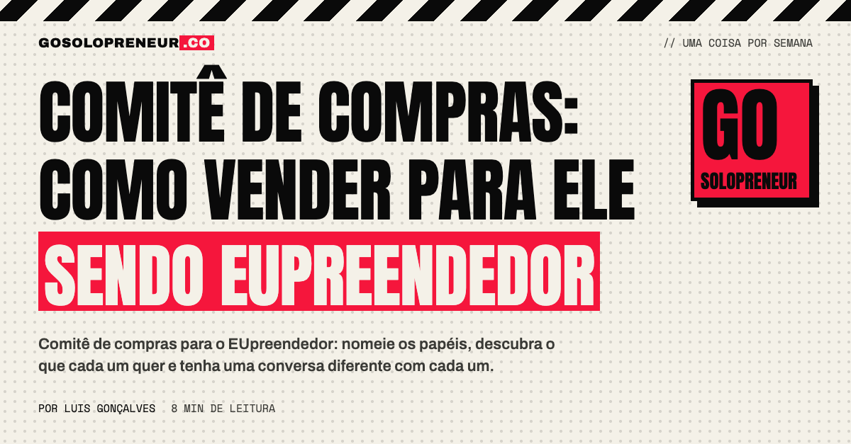 Como vender para um comitê de compras sendo EUpreendedor
