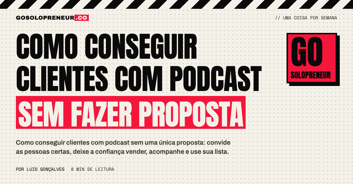 Duas pessoas conversando em um podcast que gera clientes sem venda direta