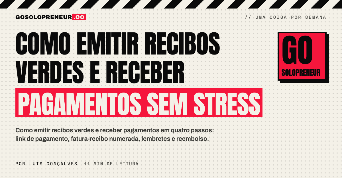 Como emitir recibos verdes: um EUpreendedor a emitir uma fatura-recibo e a receber um pagamento online