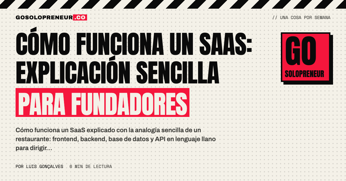 Cómo funciona un SaaS: la analogía del restaurante con frontend, backend, base de datos y API