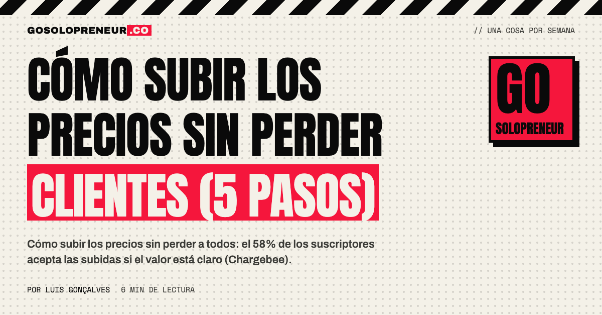 Cómo subir los precios sin perder clientes: plan de 5 pasos
