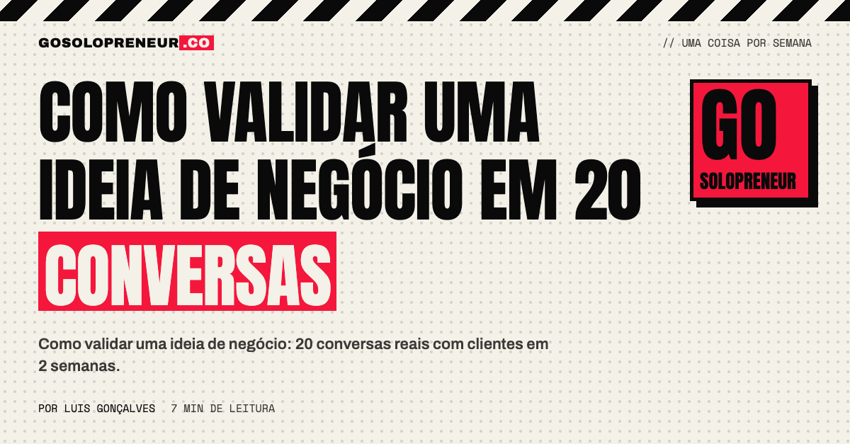 Como validar uma ideia de negócio em 20 conversas