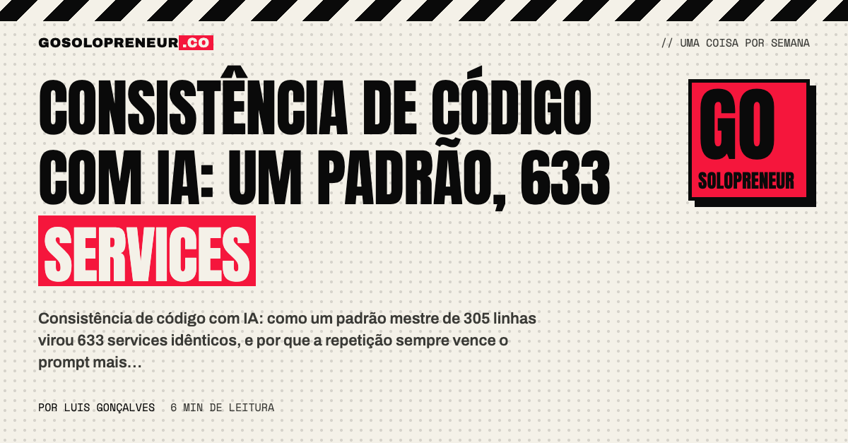 Consistência de código com IA: um padrão, 633 services
