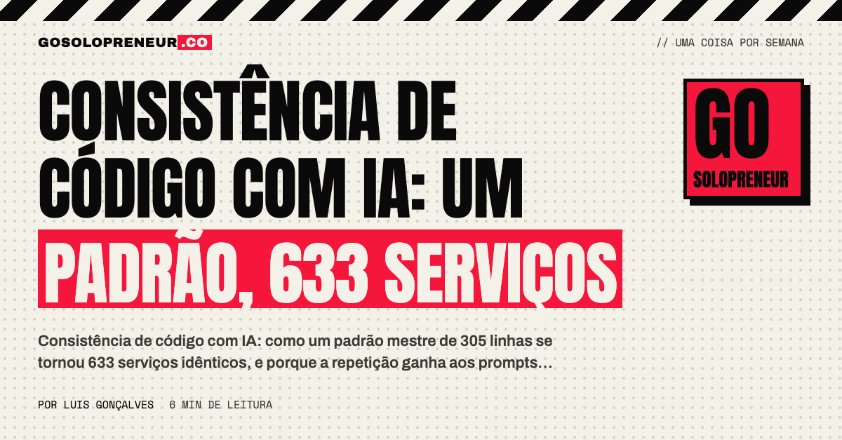 Consistência de código com IA: um padrão, 633 serviços