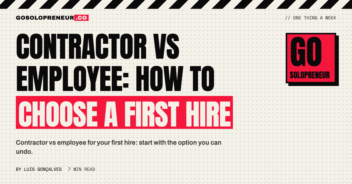 Contractor vs Employee: How to Choose a First Hire