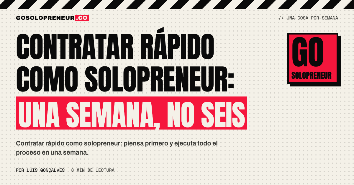 Calendario de una semana con los pasos para contratar rápido