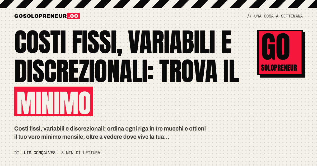 Tre mucchi di monete per i costi fissi, variabili e discrezionali di una piccola attività