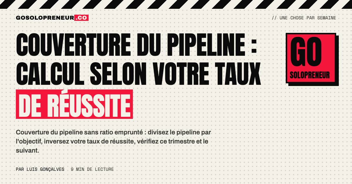 Couverture du pipeline : calcul à partir de votre taux de réussite