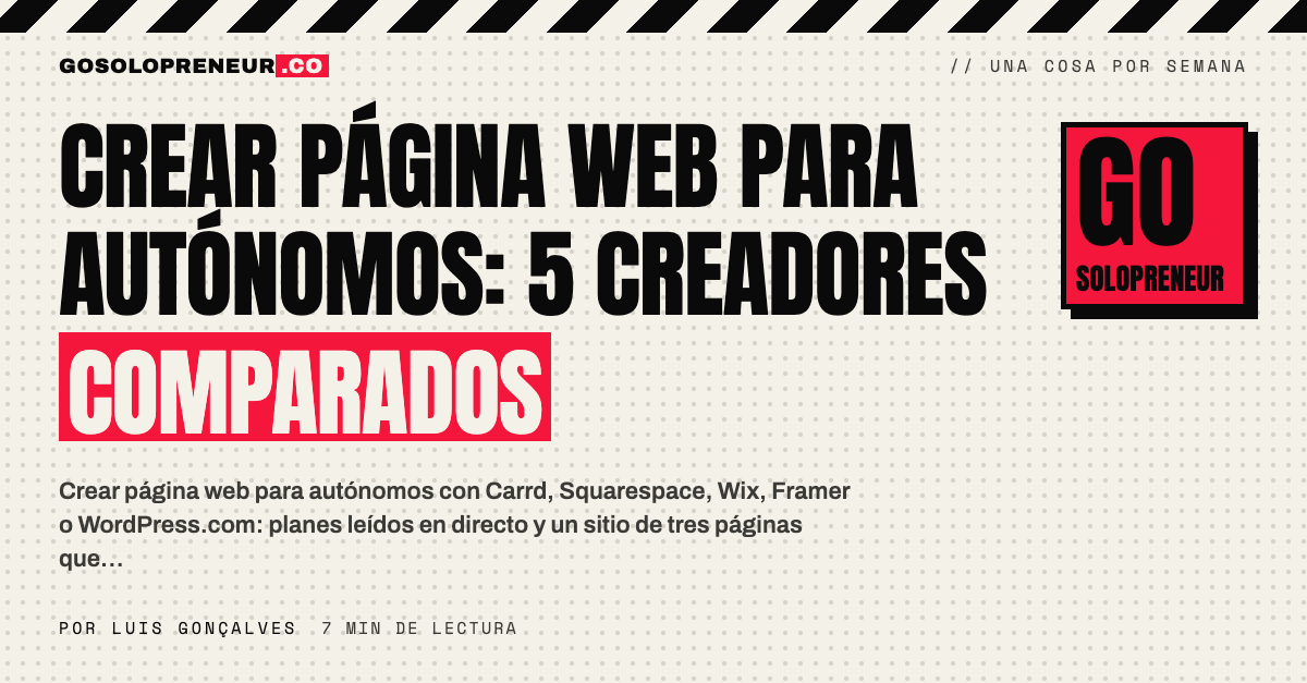 Crear página web para autónomos: cinco creadores de sitios comparados