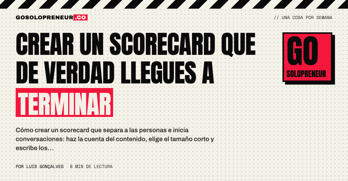Cuaderno con el esquema de un scorecard: dimensiones, niveles y seguimientos