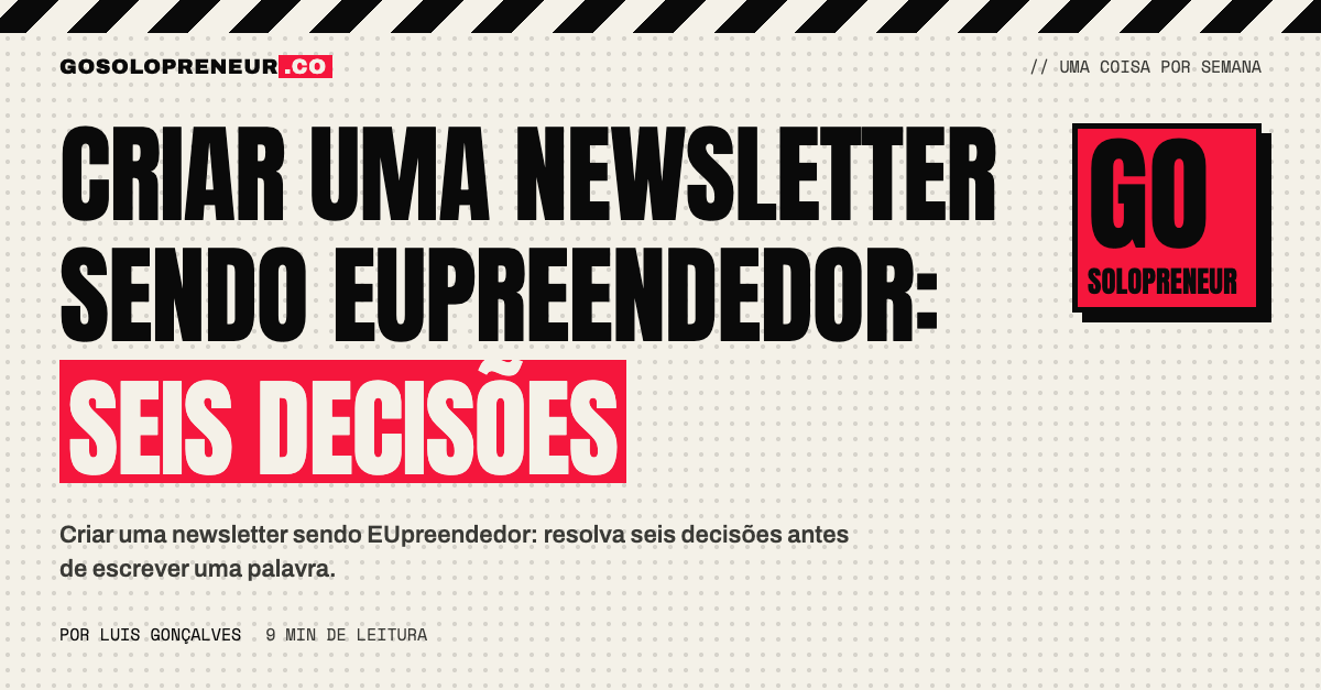 EUpreendedor planejando as seis decisões para criar uma newsletter