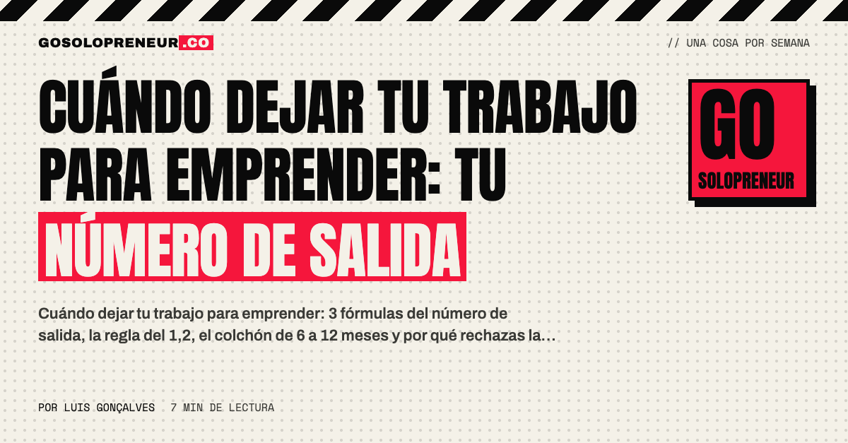 Cuándo dejar tu trabajo para emprender: una fundadora con su número de salida anotado