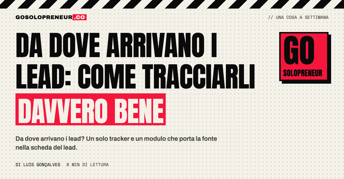 Un modulo che passa la fonte del visitatore alla scheda del lead, per sapere da dove arrivano i lead