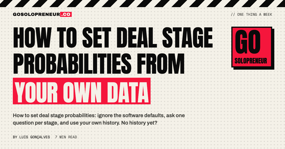 How to Set Deal Stage Probabilities From Your Own Data