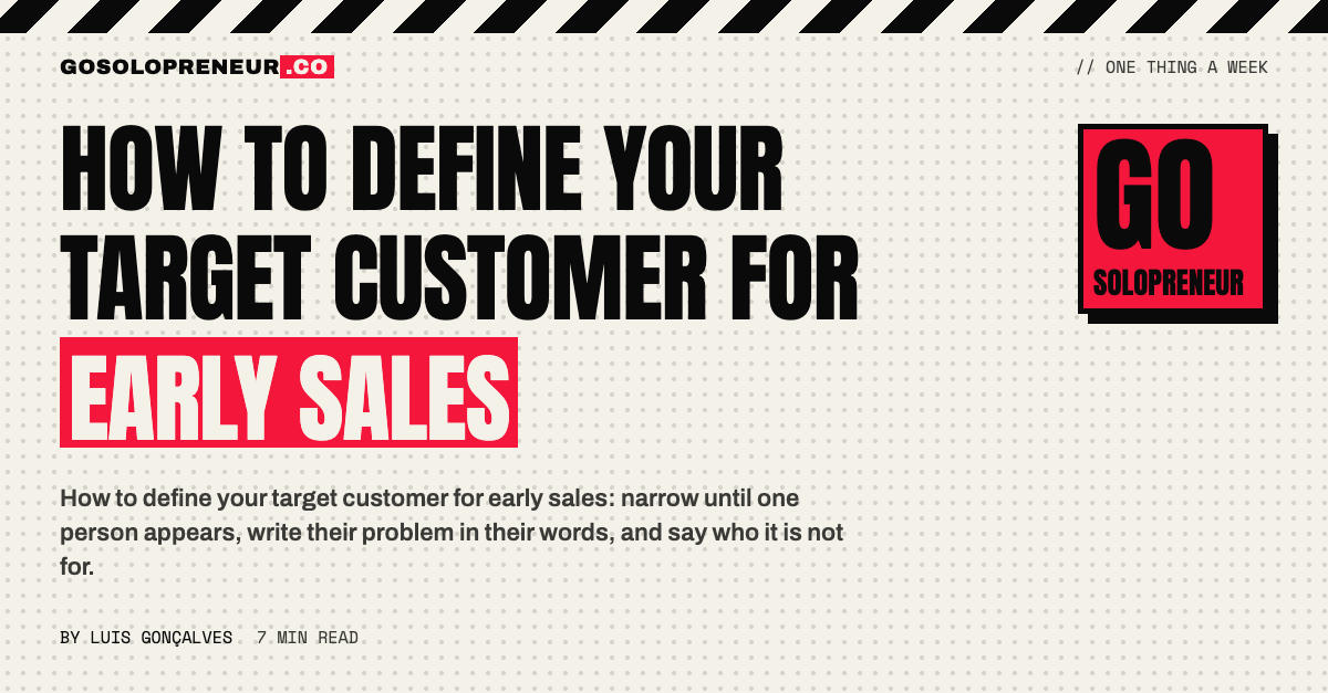 How to Define Your Target Customer for Early Sales