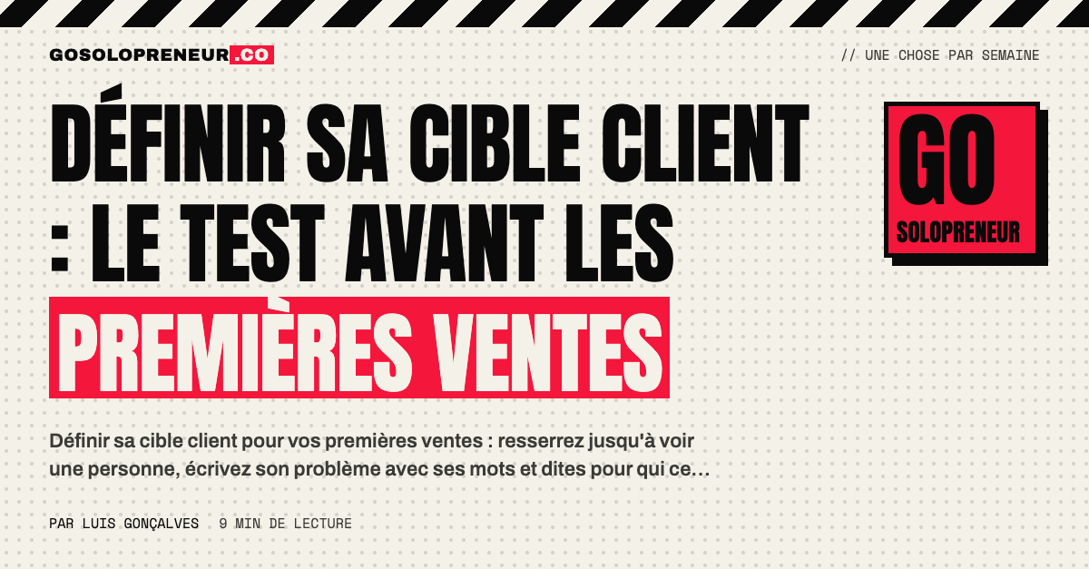 Portrait d'un client idéal décrit sur une page pour définir sa cible client