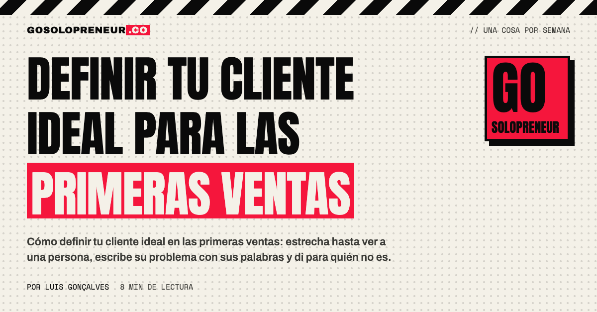 Definir tu cliente ideal: el retrato de una sola persona con su problema anotado